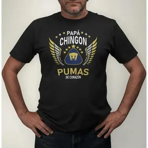 Women's UNAM Papa Chingon Graphic Shortleeve T-Shirt - Premium Smooth Cotton Basic Cap-Sleeve Top, Office Casual Summer Streetwear, Perfect Gift for Soccer Dads