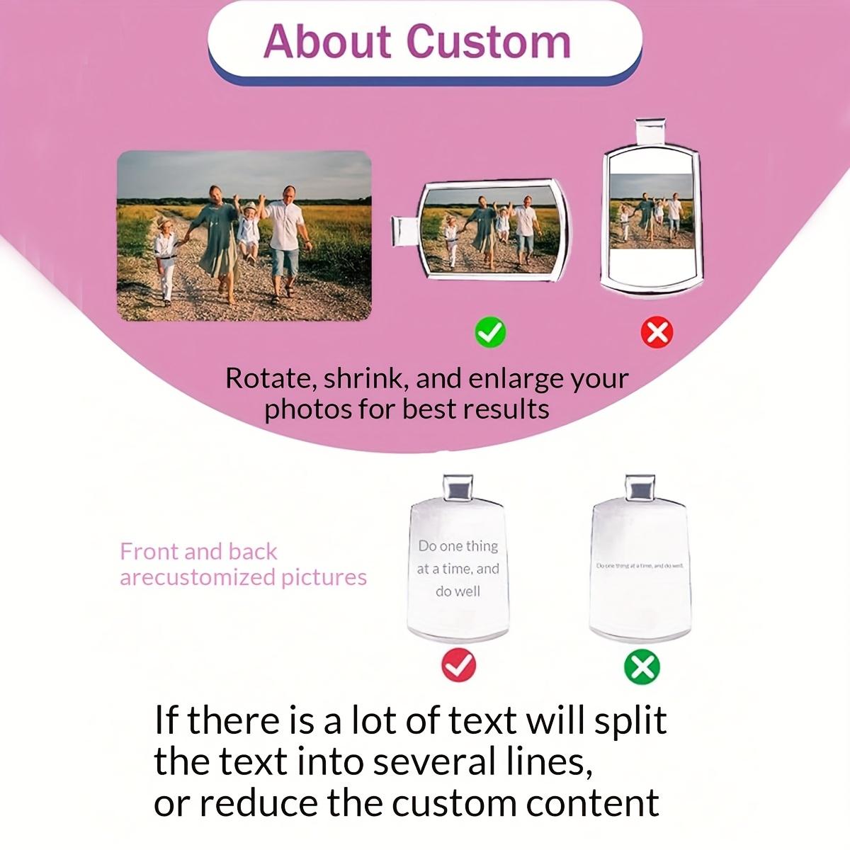 Custom Photo Keychain-4 Pictures, Personalized Keychain, Customized Picture Key Chain, Customizable Bag Charms, Keychains for Women/Mens, Decoration, Zinc Alloy, Anniversary, Birthday Gifts, Family