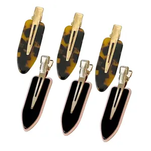 Home Supplies No-Crease Hair Clips for Women, Non-Slip Duckbill Hair Clips for Makeup, Styling & Bangs, Seamless Side Hair Clips, Spring & Fall Fashion Hair Accessories Set (Black & Tortoiseshell Set)