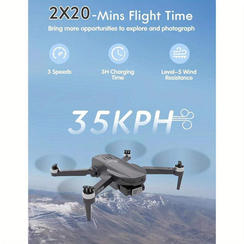 Drone with Camera for Adults 4K with Brushless Motor, 2 Batteries for 40 Mins Flight Time, 90° Adjustable Lens
