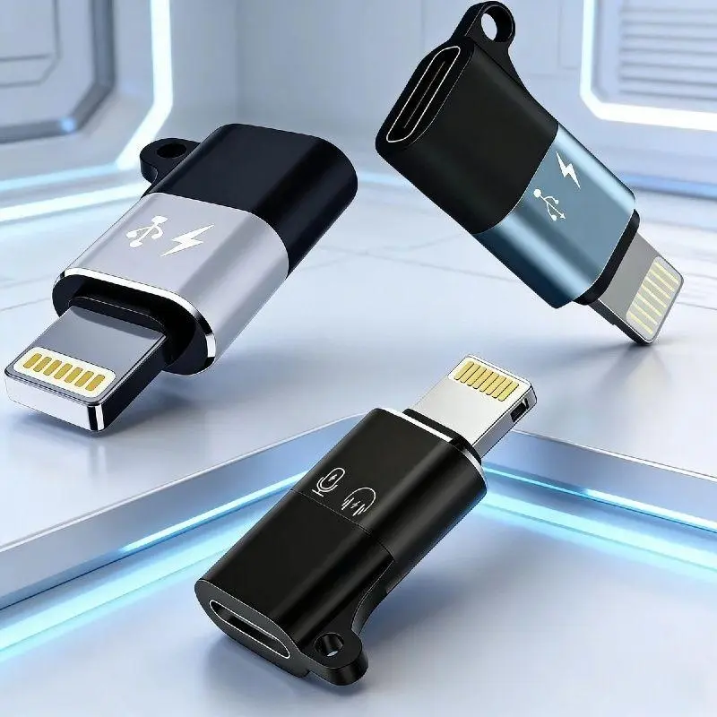 USB-C to Lightning Adapter Converter, Charging Data Sync Cable, Compatible with iPhone 14/13/12/11/x/XR Pro, iPad, AirPods, with Lanyard