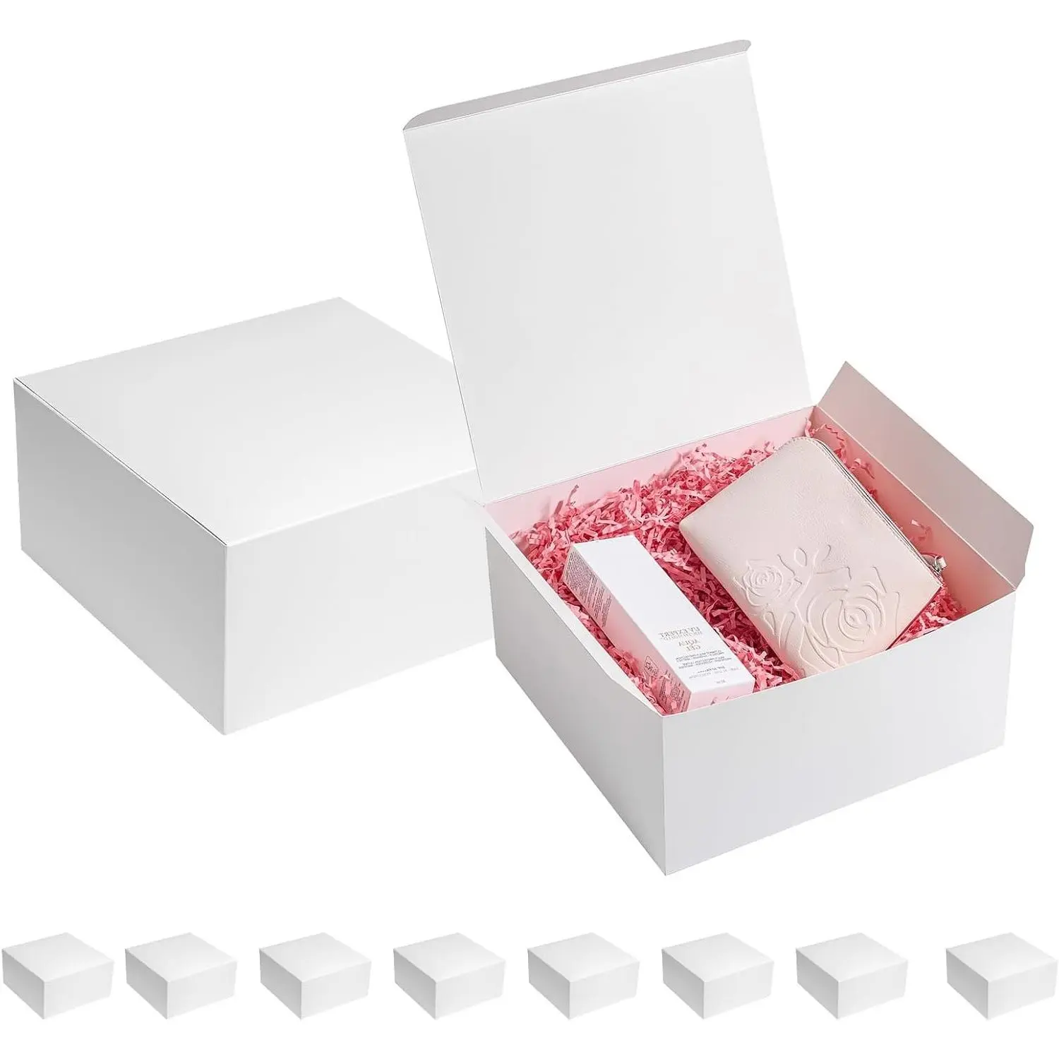 10 Pack 10x10x5 Inch Gift Boxes with Lids - Bridesmaid Proposal Boxes