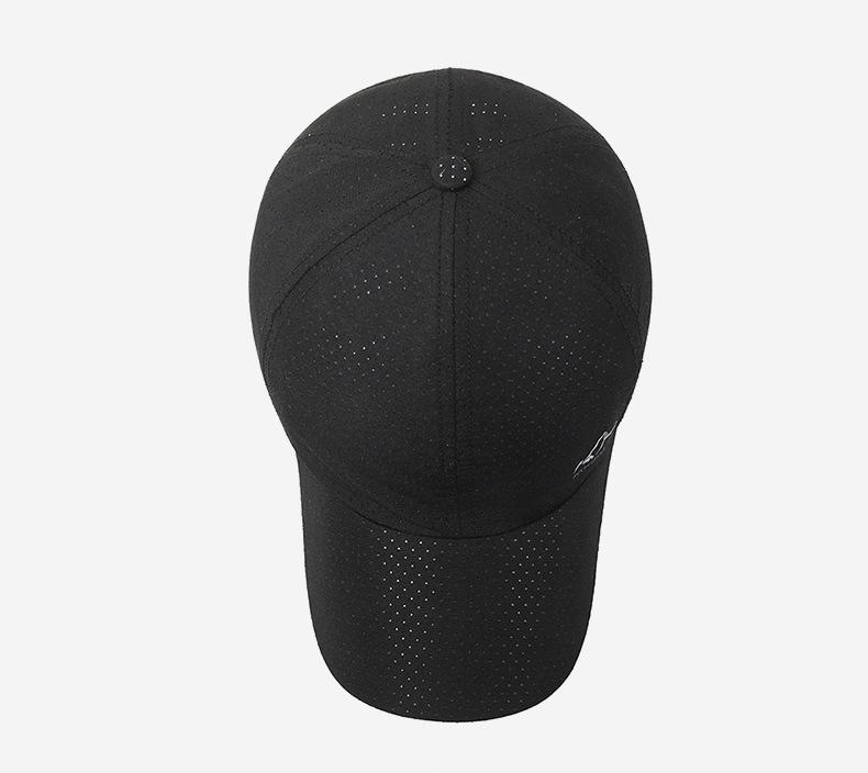 Quick-Dry Perforated Mountain Patch Baseball Cap | Unisex Lightweight Outdoor Hat - Adjustable Strap, UV Protection, Perfect for Hiking & Summer Activities