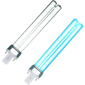 9W UV Light Bulb Outdoor Pond UV Light Clarifier Compatible with JUP-01 UVE9 CF400 CF500 UVCP-9 for Fish Turtle Tank Aquarium 2 PCS 9W Pond Lights for G23 Base