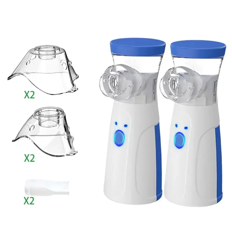Portable Handheld Nebulizer Mist Inhaler, USB Powered Compact Atomizer with Accessories, Quiet Personal Mist Device for Home Travel Daily Care Easy Carry Mini Design,summervibes