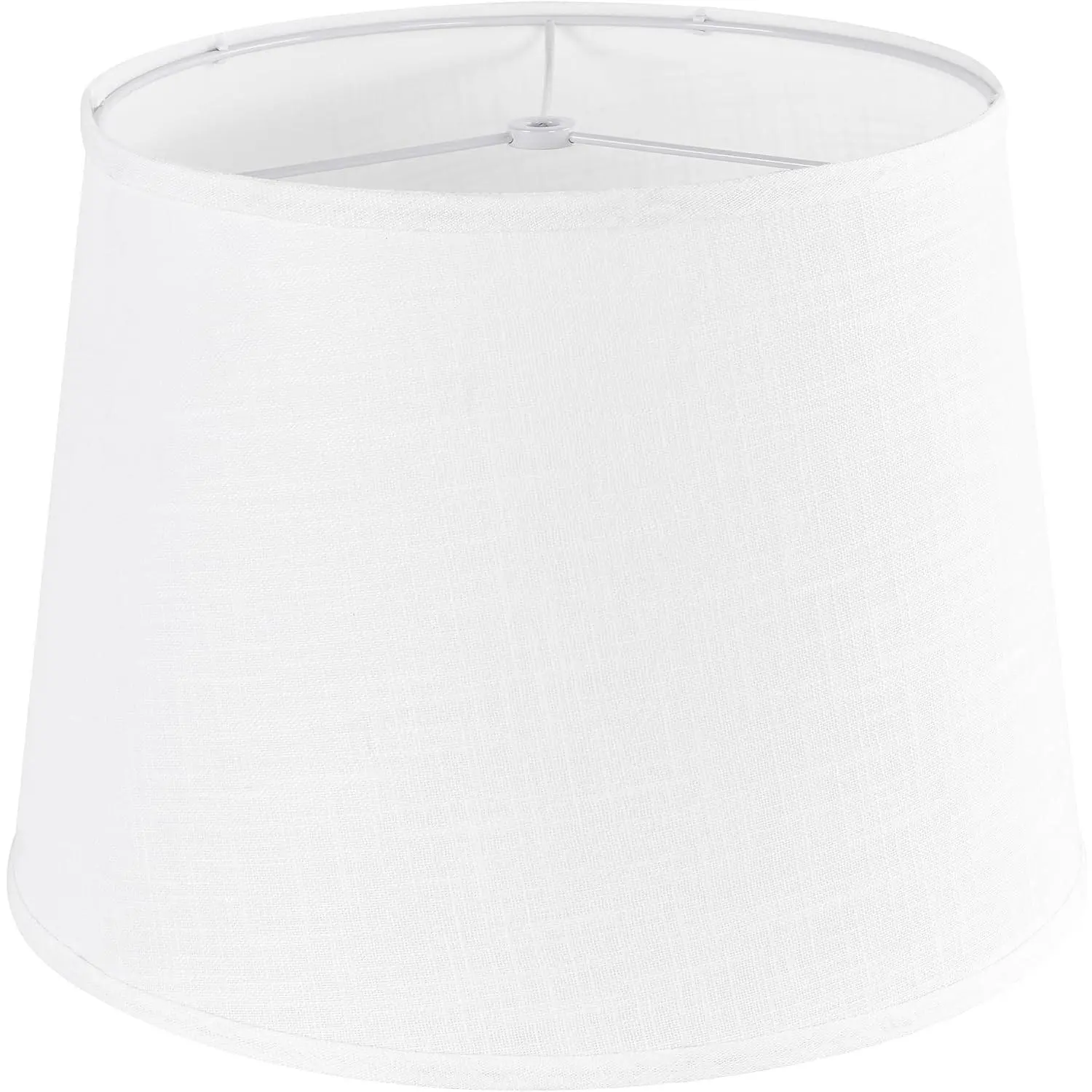 Medium Lamp Shade Set of 1,Off White Drum Lampshades,11"x13"Dx 10"H | 0.41" Spider,Lampshade for Table Lamps and Floor Lamps Replac,Modern Texture Linen Lamp Shade for Bedroom,Required Assembly