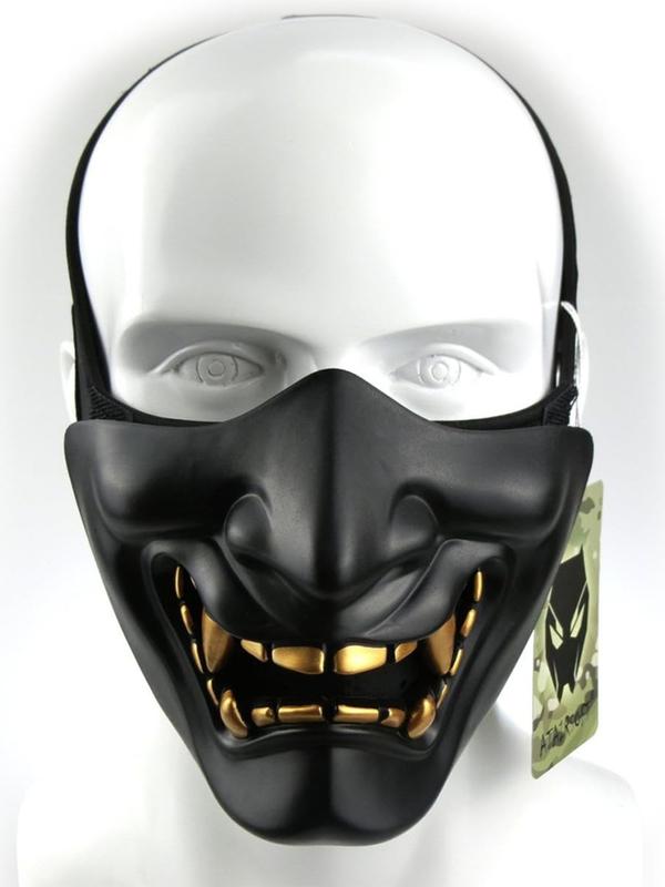 New Tactical Half-Face Mask, Halloween Ghost Face Costume, Outdoor Cycling Protection, Unisex Personalized Gear, Party Accessory