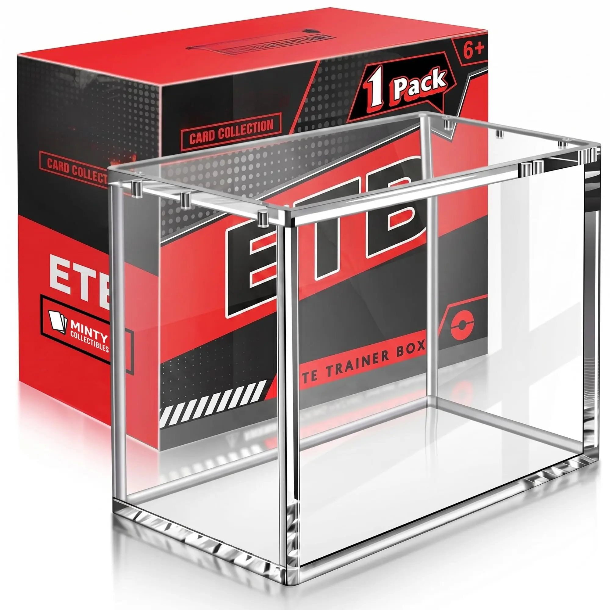 Heavy Duty Rigid Clear Acrylic Booster Box Protector with Full Surround Magnetic Seal, Anti-Scratch Anti-Fade Moisture Isolation Stackable Display Box for Sealed ETB Packs Vinyl Toys, Perfect Housewarming Gift for Serious TCG Collectors & Hobby Enthusiast