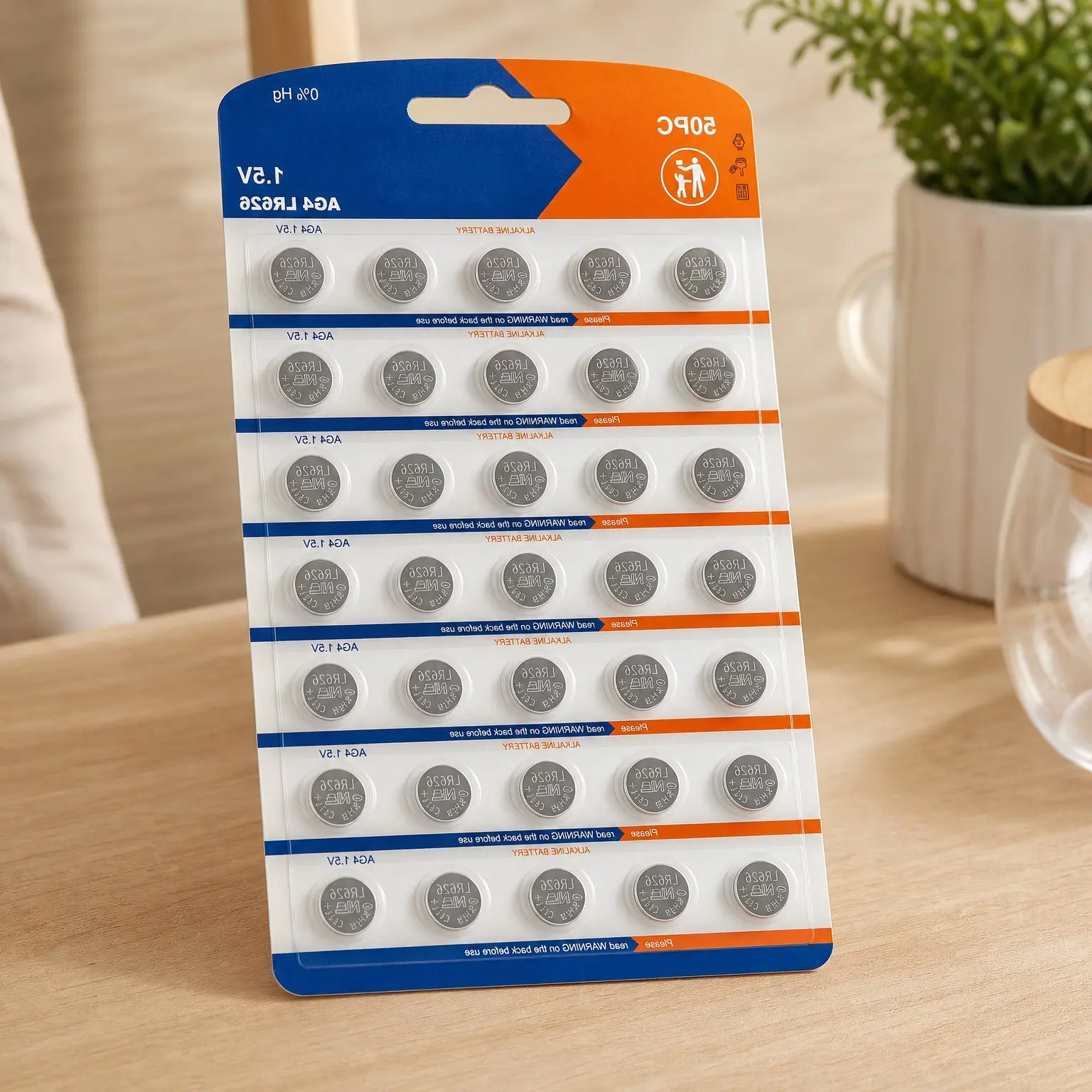 SR626SW / 377 / AG4 / LR626 1.5V Button Cell Watch Batteries (50 Pack) for Watches, Calculators & MoreGift