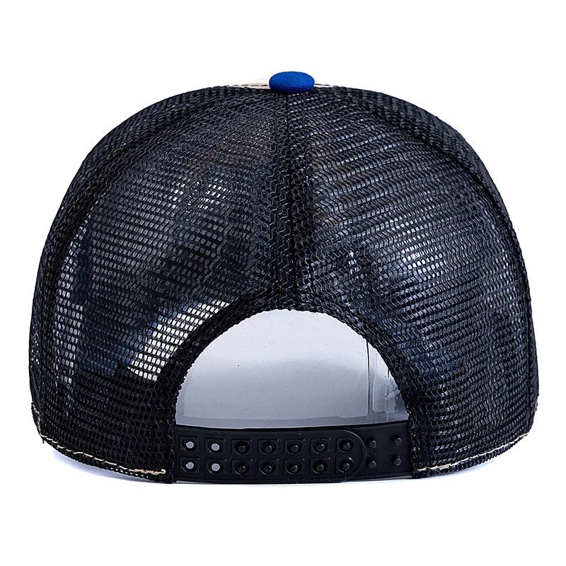 Unisex Summer Fishing Cap Breathable Mesh Trucker Hat Men Women Big Truck Embroidered Snapback Outdoor Fishing Hat