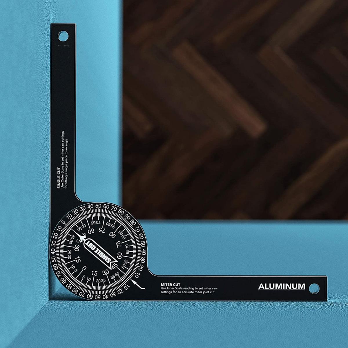 Pro-Grade 360° Miter Saw Protractor – High-Precision Angle Finder for Carpenters, Plumbers & Building Trades