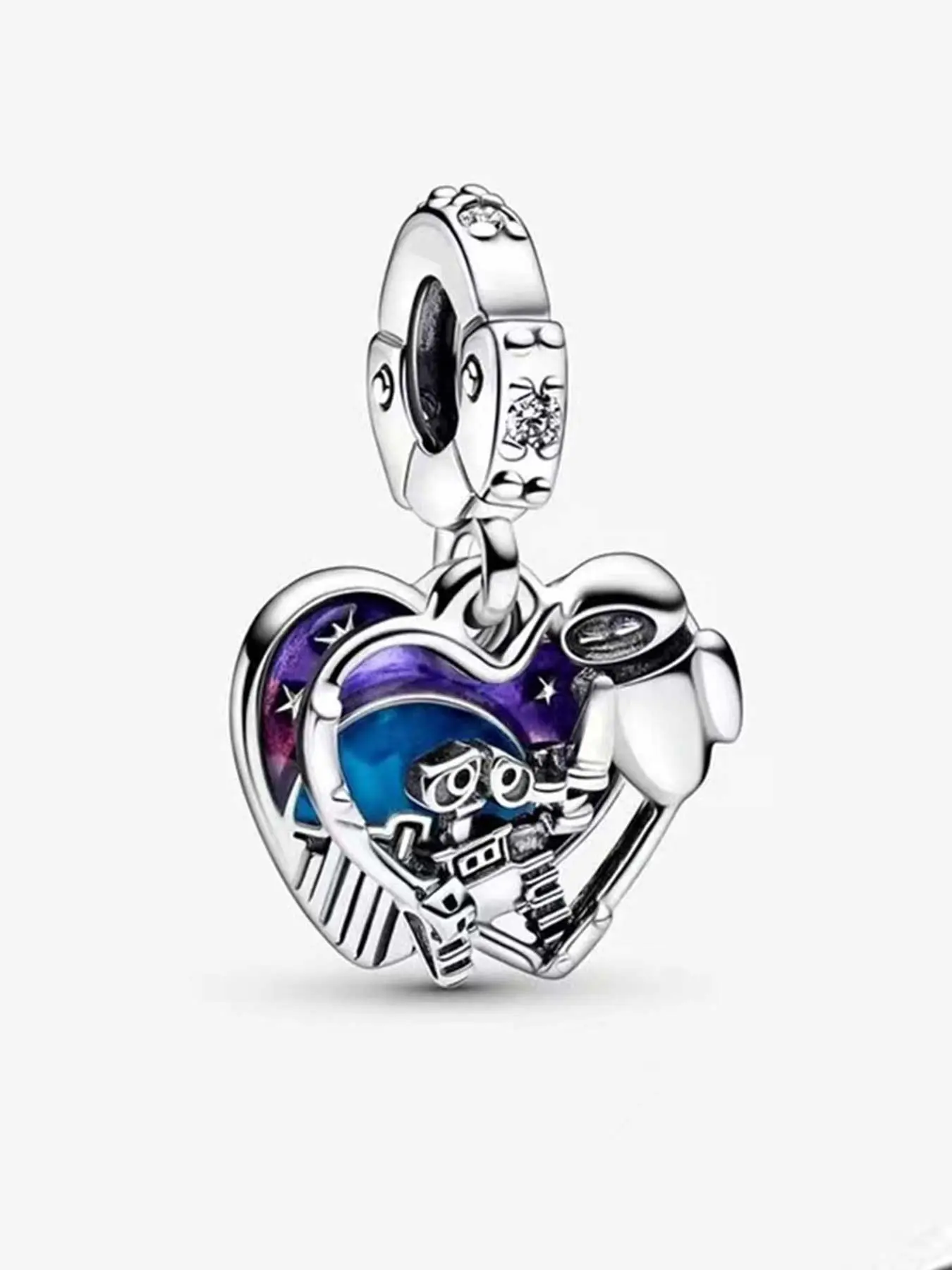 925 Sterling Silver Robot Cartoon Pendant, Cute Anime Charm for DIY Bracelets, Women's Birthday Jewelry Gift, All Seasons Accessory