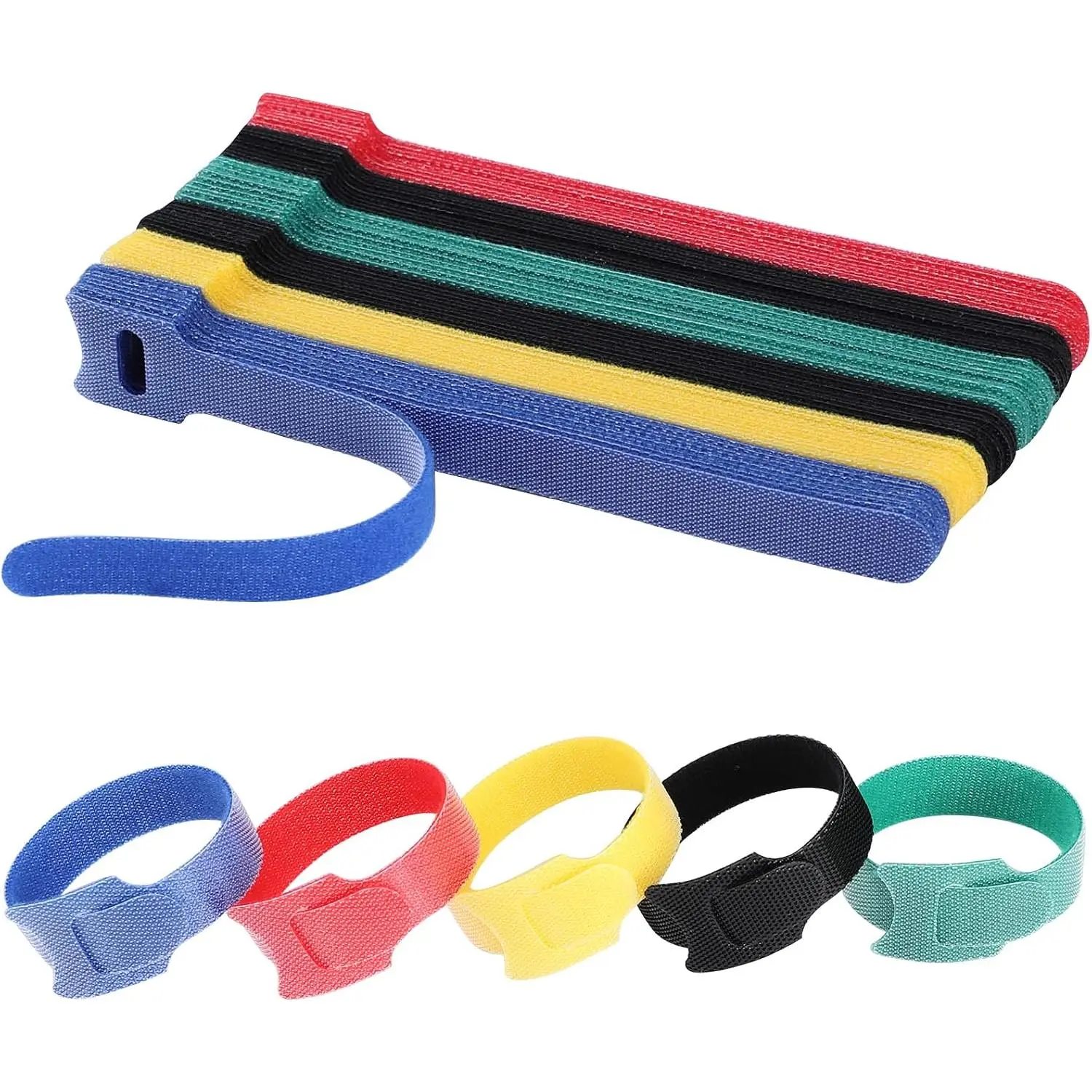 120 count 6 Inch  Ties  Multi-Purpose Wire Ties Cord Organizer Adjustable  Management 5 Colors