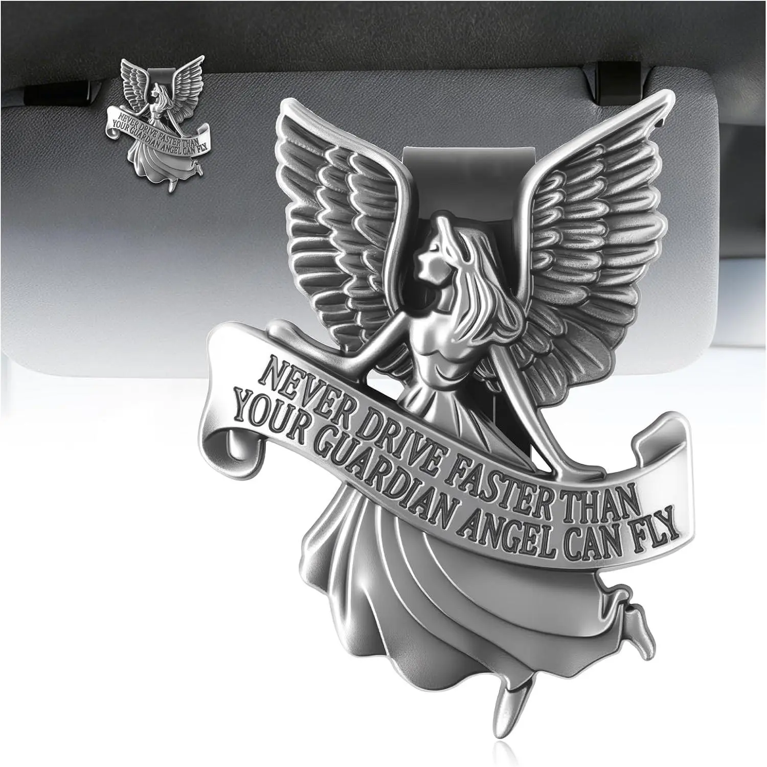 Guardian Angel Visor Clips for  with  Embossed Design