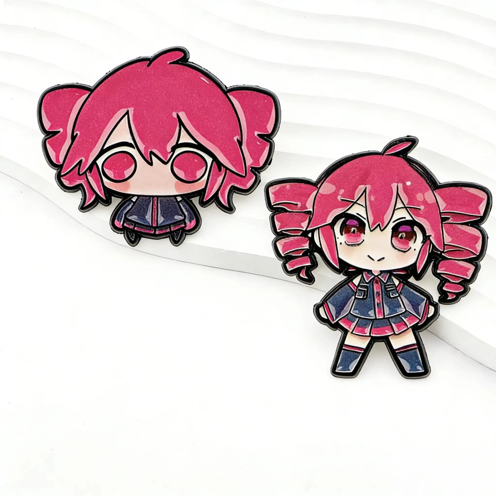 Cartoon Anime Kasane Teto Enamel Pin Cartoon Characters Brooch Manga Badges for Backpack Clothes Lapel Decorative Gifts