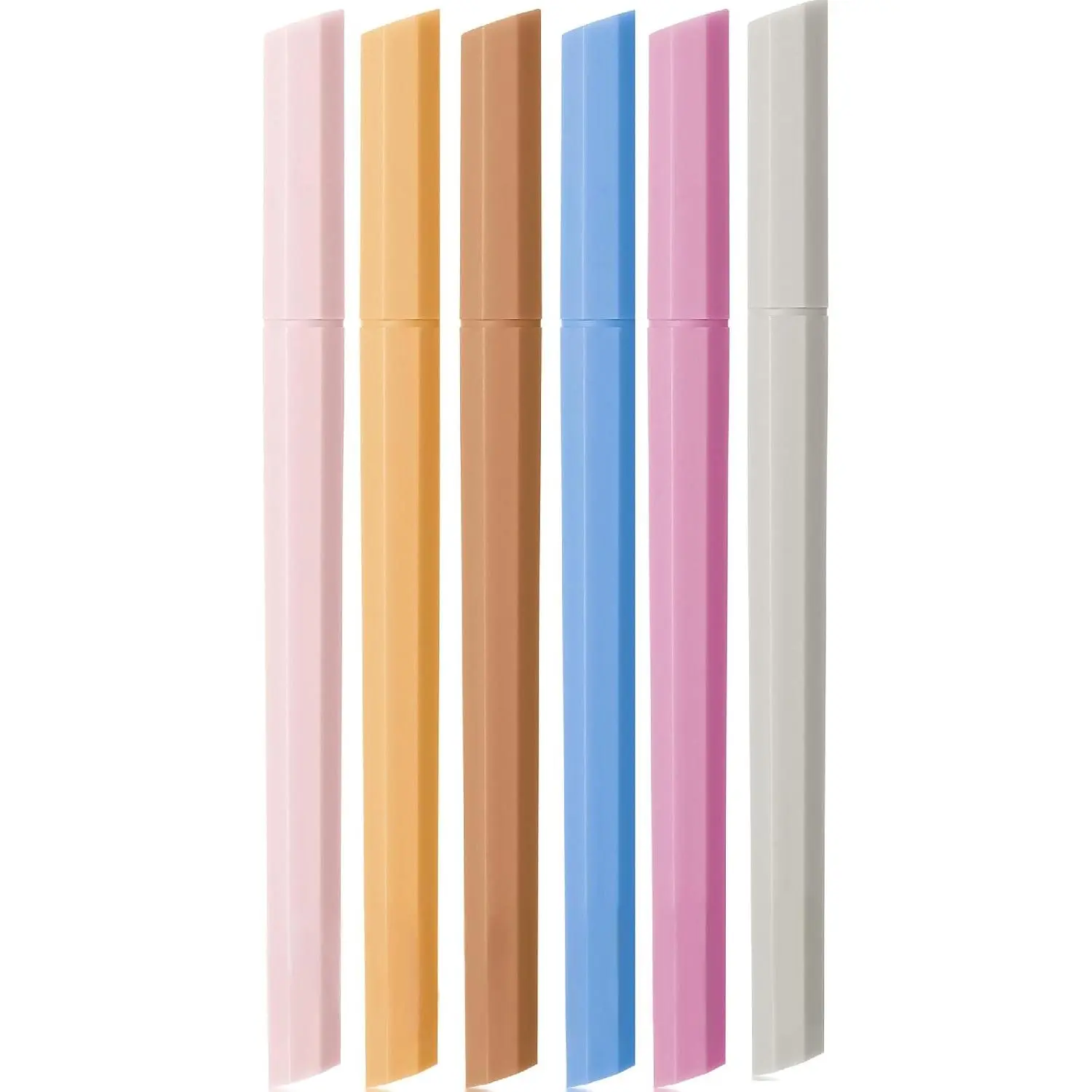 - Aesthetic Highlighters No Bleed, 6 Pack, Chisel Tip