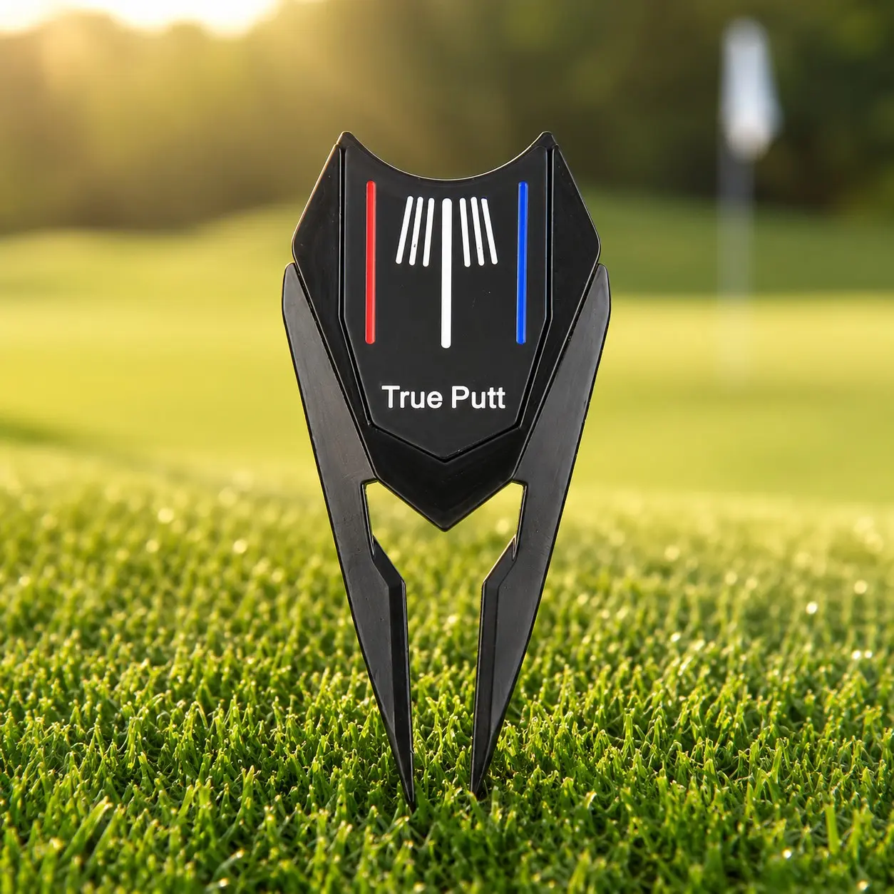 Golf Magnetic Ball Marker, 1 Count Zinc Alloy Double Point Design Golf Ball Marker, Golf Ball Marker Tool, Golf Accessories