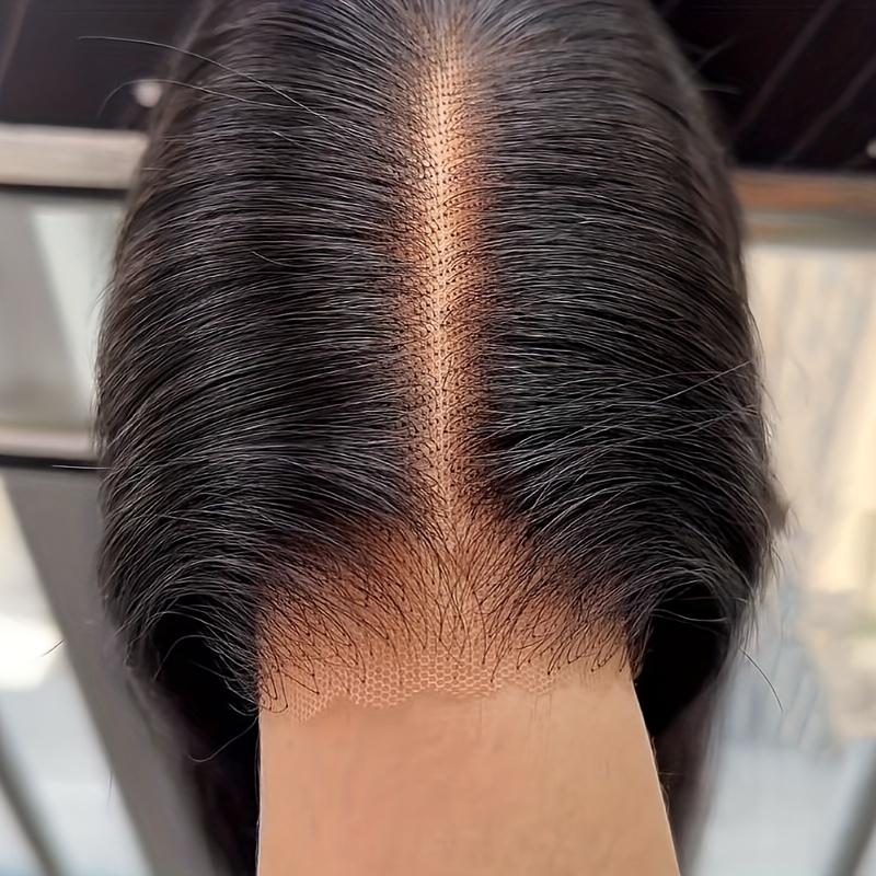 28 Inch Long Straight Synthetic Lace Front Wig for Women, Gorgeous Fluffy No-Bangs Glueless Frontal Wig for Parties and Daily Use