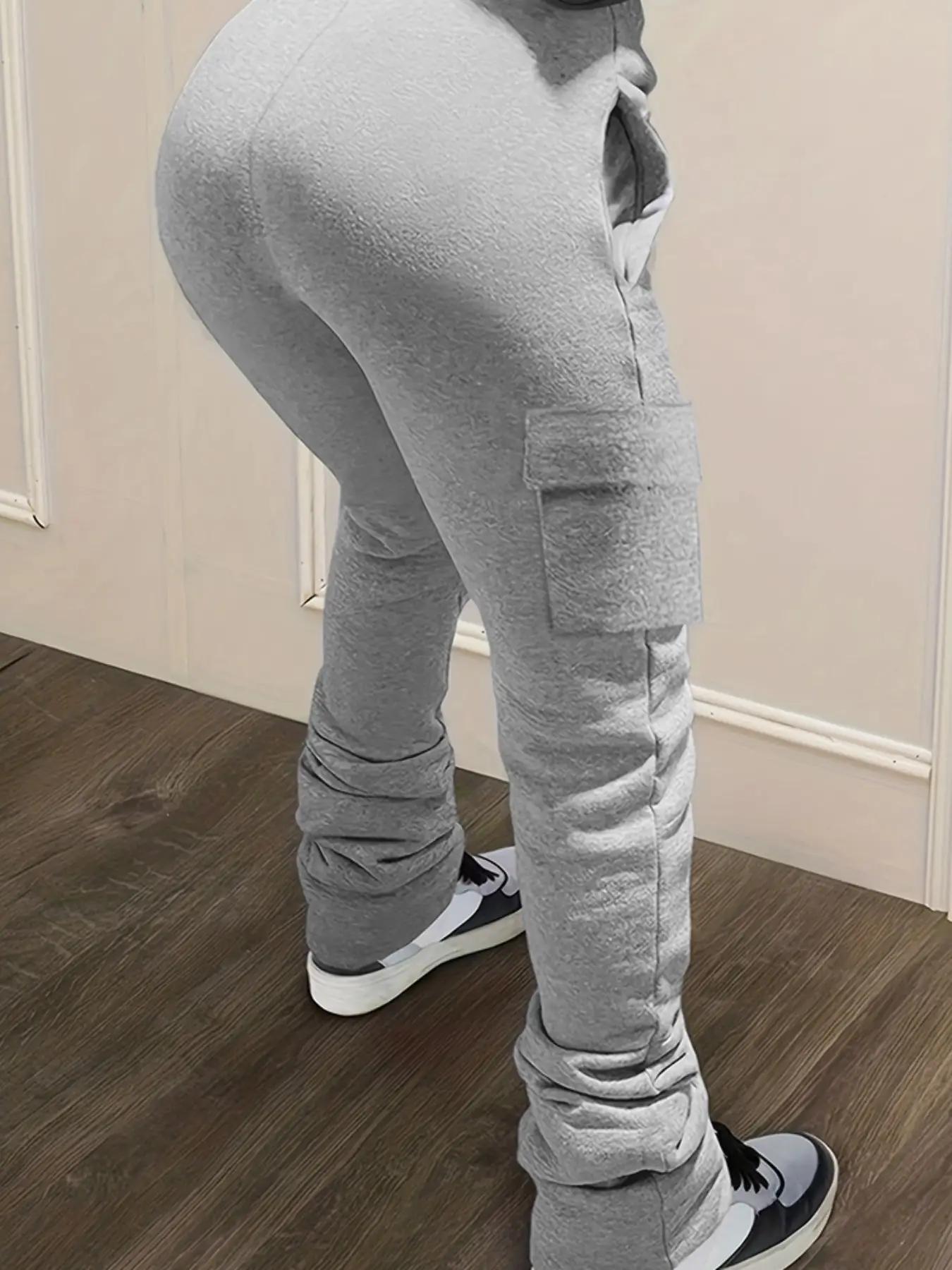 Women's Solid Drawstring Elastic Waist Sweatpants, Casual Pocket Design Jogger Pants for Daily Wear, Ladies Bottoms for All Seasons, Active Wear, Athletic Pants for Women, Leg Joggers, Sports Pants, Tapered Sweatpants