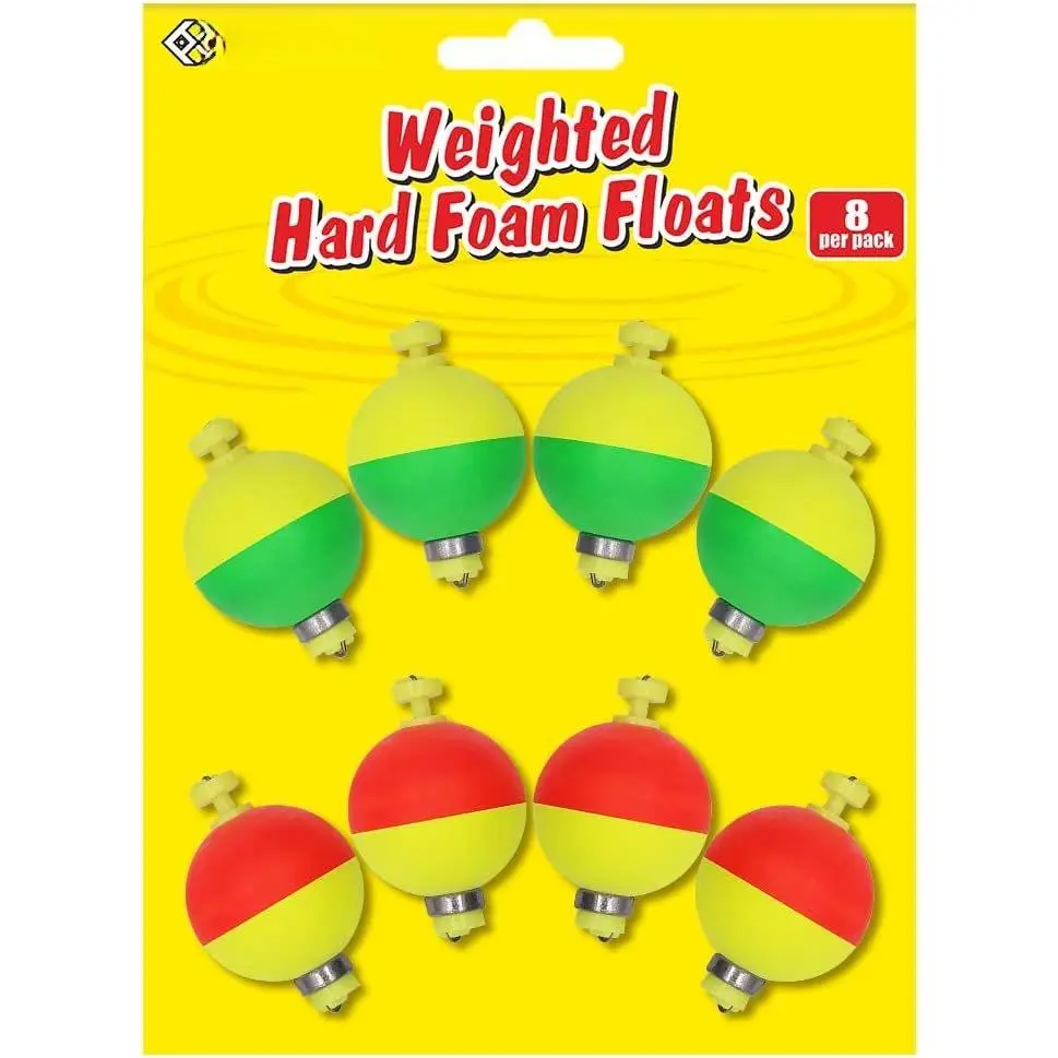 Weighted-Bobbers-for-Fishing-Floats-Bouy Slip Bobber Fishing Corks Kit Crappie Bluegills Panfish Catfish Hand Made  Float 1 Inch 2 in 8-12 Pack