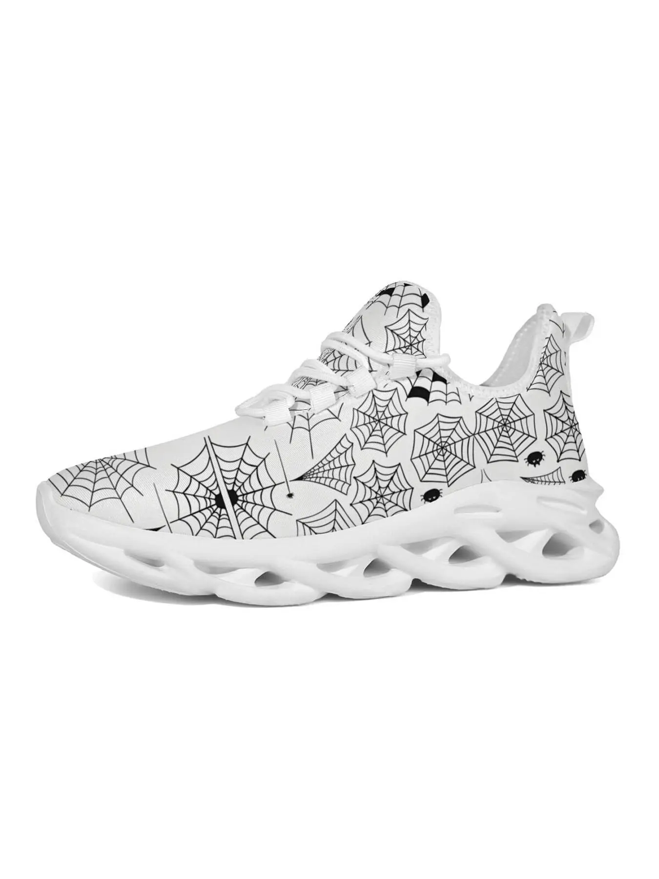 Men's Spider Web Sneakers, Unique Print Design, Classic Style, Comfortable Durable Sole, Trendy Streetwear Essential