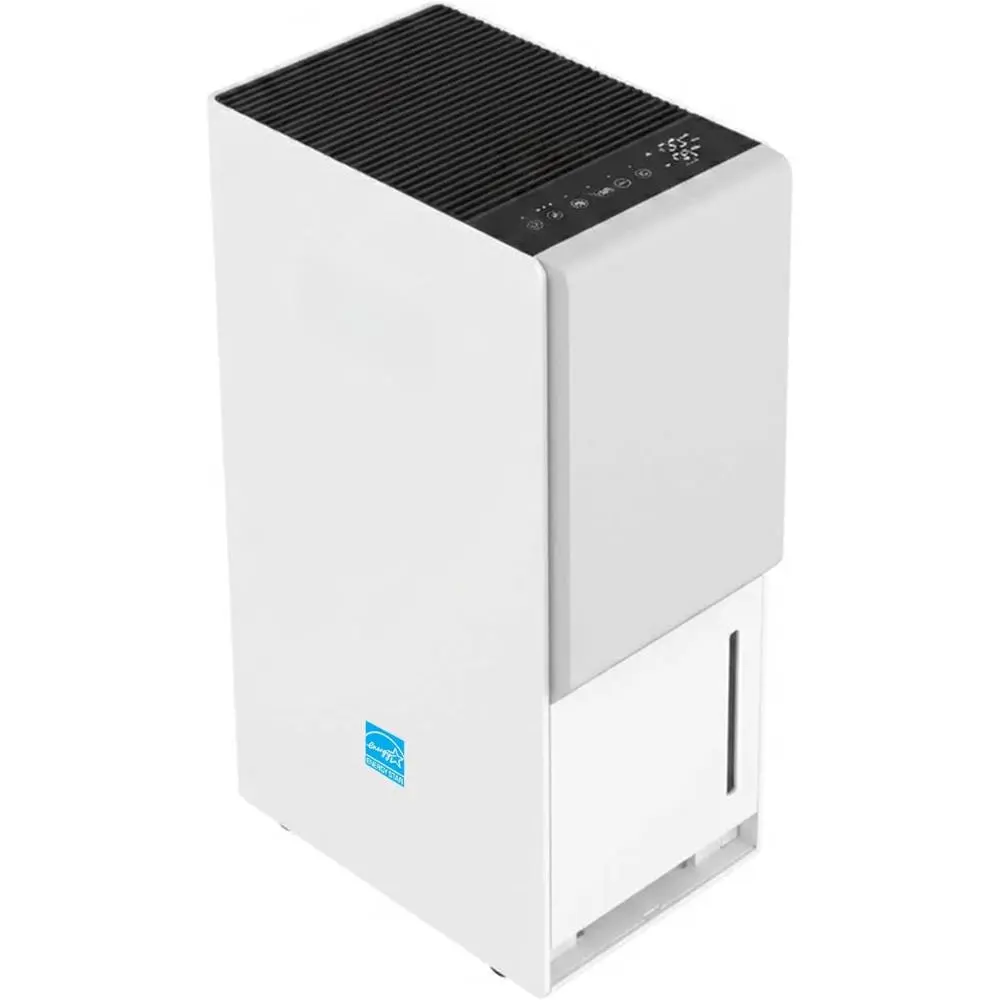 4500 Sq. Ft Dehumidifier with Drain Hose, Max 100 Pint/Day Dehumidifier with Wheels for Bathrooms, 24H Timer, Smart Humidity Control, 1.45 Gal Tank, Ideal for Basement, Home, Office, White