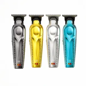 Professional Men's Electric Hair Trimmer, Home Charging Clipper, Precision Edge Trimmer, Gold/silver/gunmetal/blue with LED Display