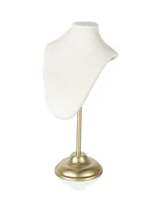 Elegant Jewelry Display Stand, Half-Body Mannequin Design, and Velvet Options, Ideal for Gold, Silver, Gemstone, Pearl Jewelry
