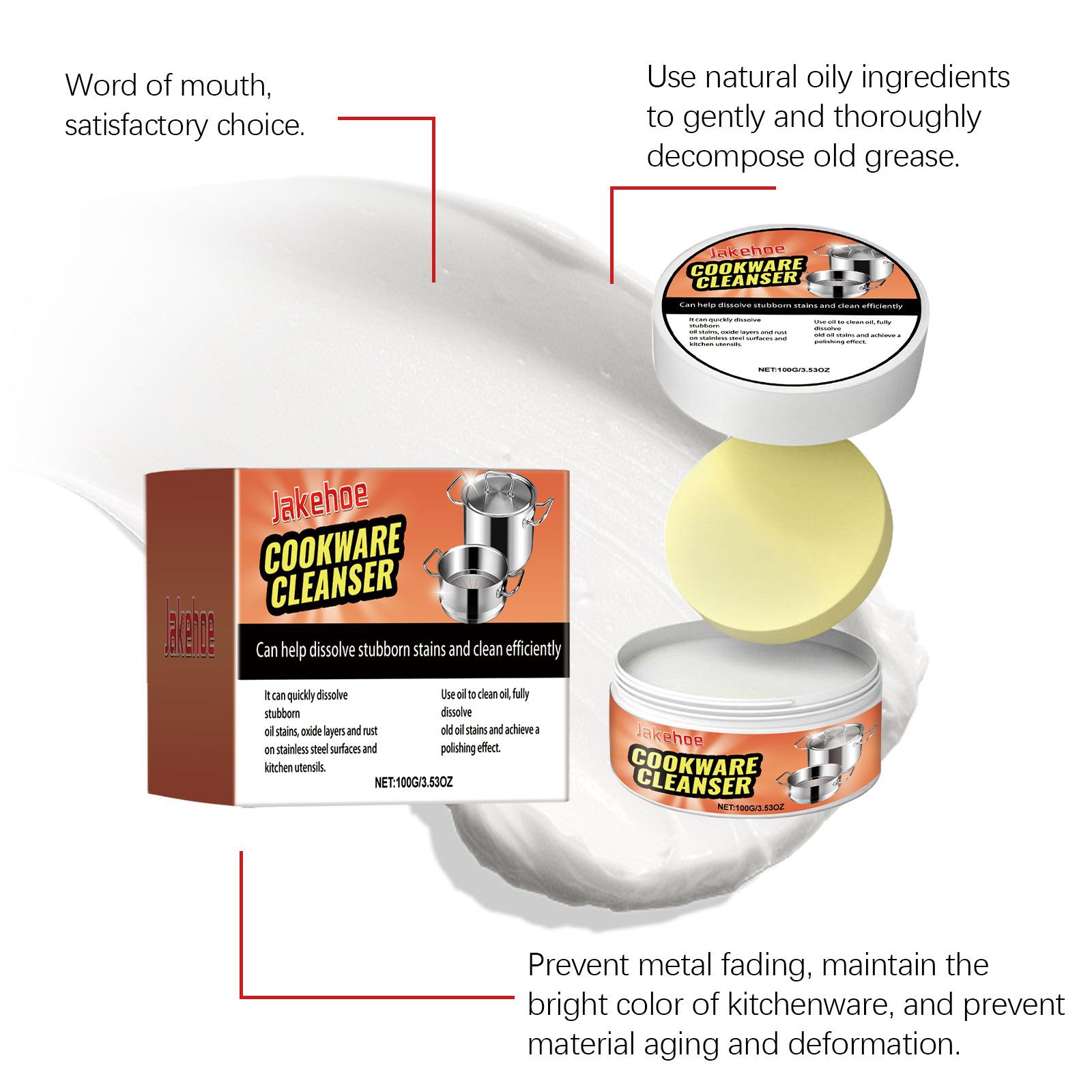 Cookware cleaning paste for household kitchen stainless steel cookware cleaning, rust removal, dirt removal, fragrance retention cleaning paste