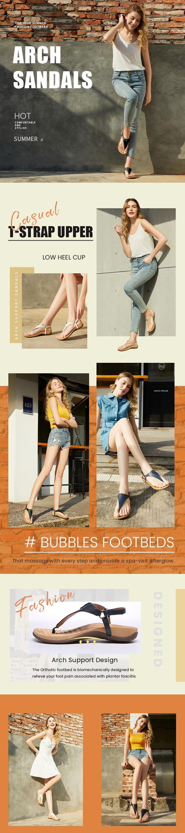 Athlefit Women's Comfortable Orthopedic Sandals Thong Dressy T-Strap Orthotic Casual Summer Arch Support Sandals Athlefit Women's Comfortable Orthopedic Sandals Thong Dressy T-Strap Orthotic Casual Summer Arch Support Sandals