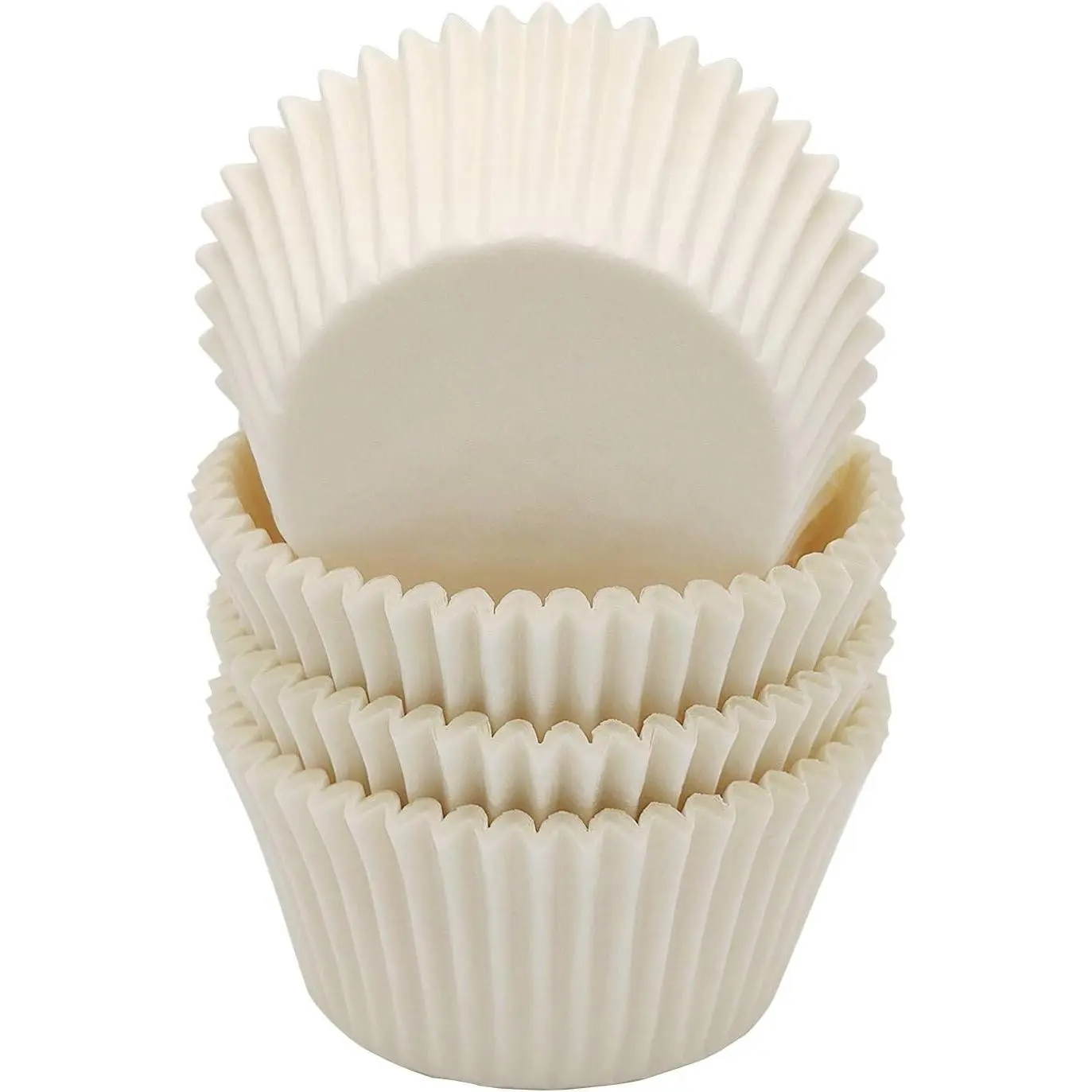 White Standard Greaseproof Cupcake Liners Muffin Baking Cups for Wedding, 100-Count