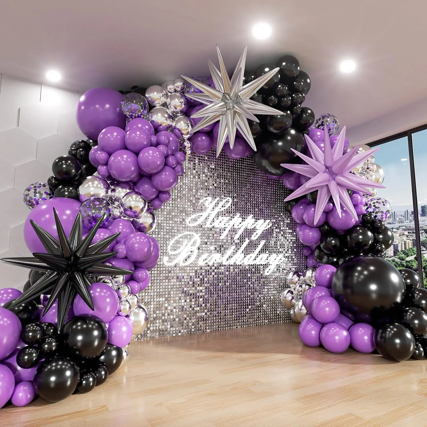 Black and Purple Silver