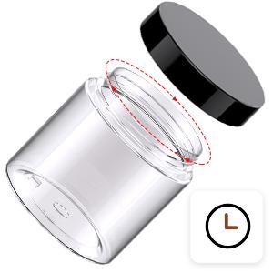 50 count Plastic Jars Round Clear Cosmetic Container with Lids, Slime Jars for Lotion, Cream, Ointments, Makeup, Eye shadow, Rhinestone, Samples, Pot, Travel Storage