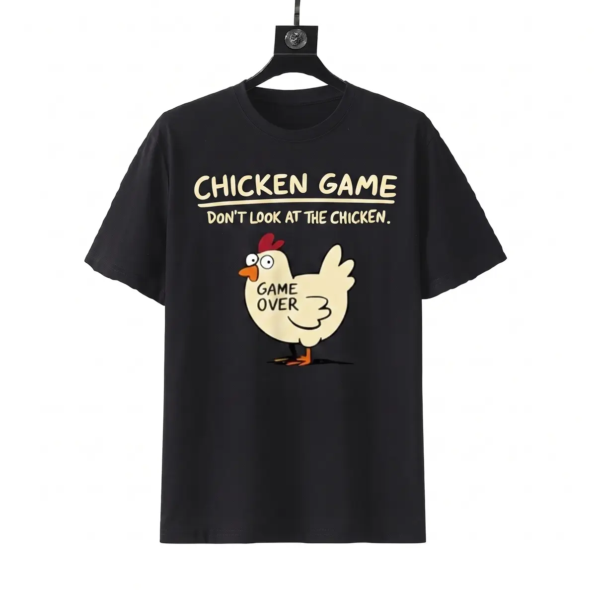 "Stop Looking at the Chick" meme T-shirt, funny graphic T-shirt, TikTok trending novelty short-sleeve shirt, cool and humorous gift