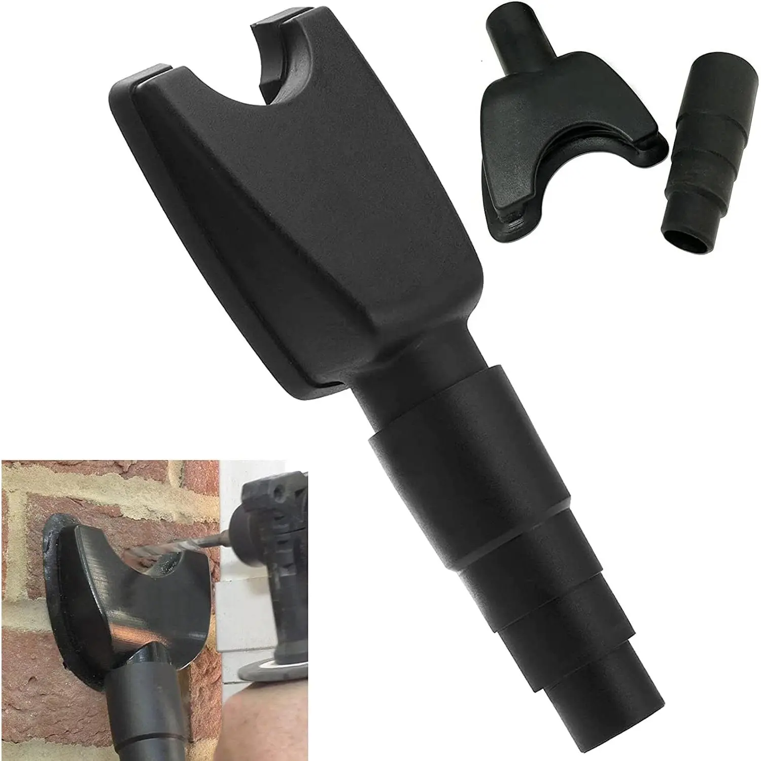 Hand-Free Dust Collector Upgraded Hole  Dust Extraction Tool Vacuum Attachment Dust Collector   Cyclone Vacuum Dust Cleaner Dust Quick Remove Woodworking Dust Debris from Drill Hole