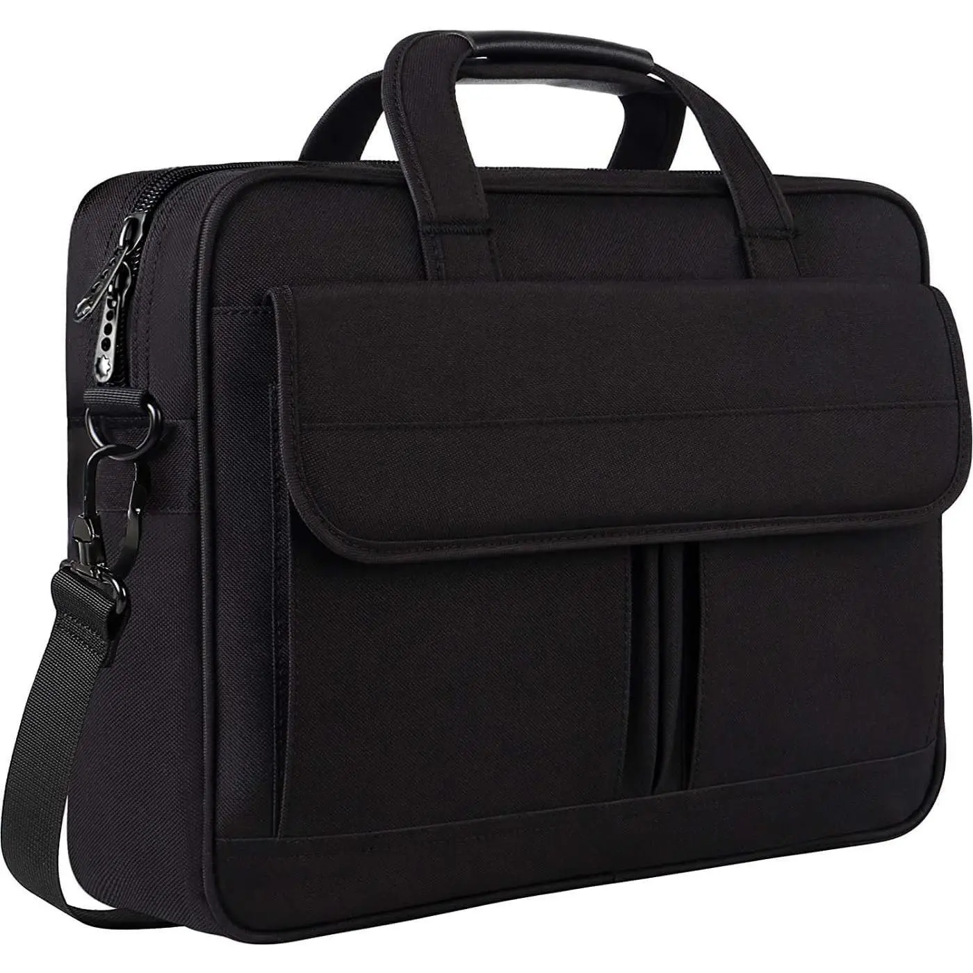 Laptop Bag 15.6 Inch, Business Briefcase Gifts for Men Women, Water Resistant Messenger  Bag with Strap,  Office Bag, Carry  Laptop Case for Notebook//Laptop, Black