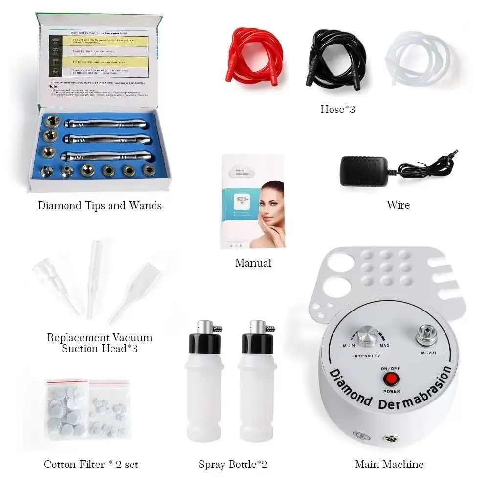 Desktop Diamond Micro-Engraving Exfoliator, Micro Crystal Blackhead Remover, Spray Beauty Exfoliating Machine, Skin Renewal Device