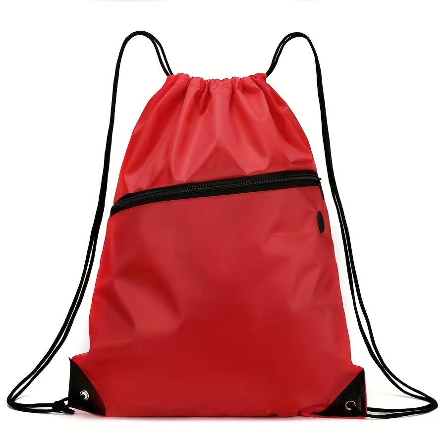 Backpack 1pc Men's Large Capacity Drawstring Backpack - Lightweight Daypack with Drawstring Closure, for Travel, Gym, Hiking - Available in Black, White, Blue, Red - Minimalist Backpack Bag, Outdoor Gear, Sleek Design, S