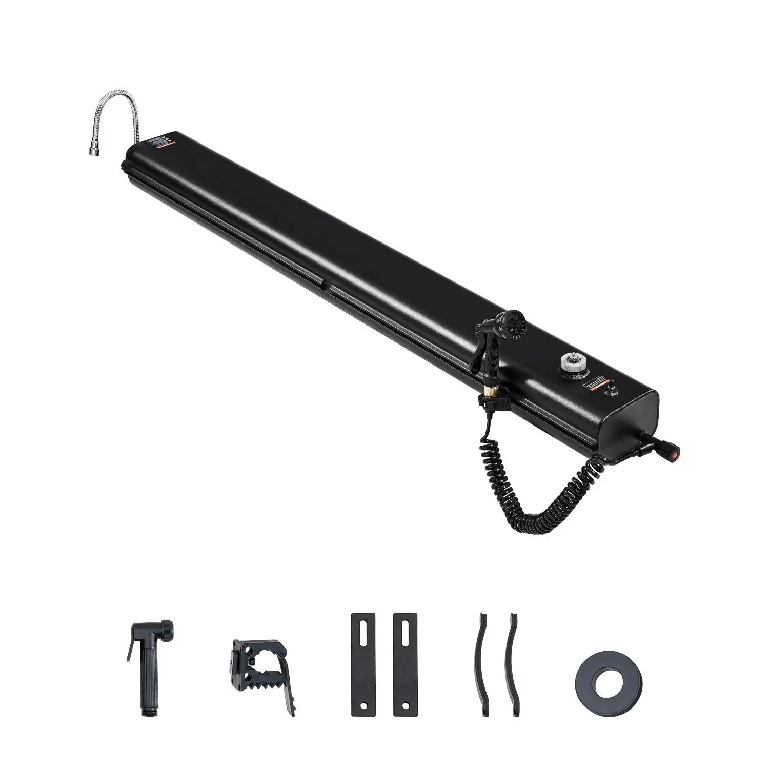 VEVOR Roof Rack Water Tank, 8 Gal, Multi-Dispensing Outdoor Tank with 2 Splash-Guard Panels & T-slot, High-Capacity Aluminum Tank with Pressurization Port, Fit for Trunks, Roll Bars, Crossbars