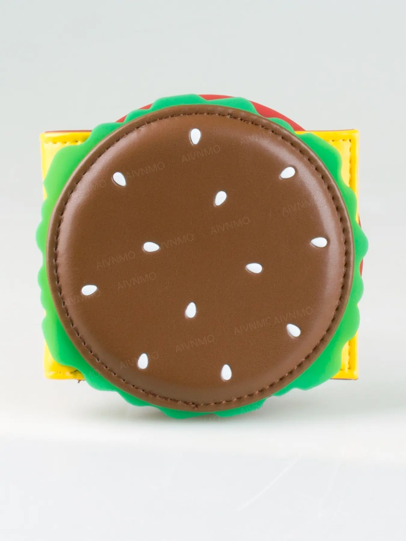 3D Chocolate Burger Design Wallet, High-Quality Bifold Card Holder, Fashionable ID Window, Stylish and Unique Accessory, Bifold Wallets