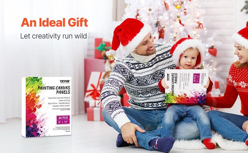 VEVOR Canvas Boards for Painting 40 Pack 8 x 10 Inch Blank Canvases for Painting