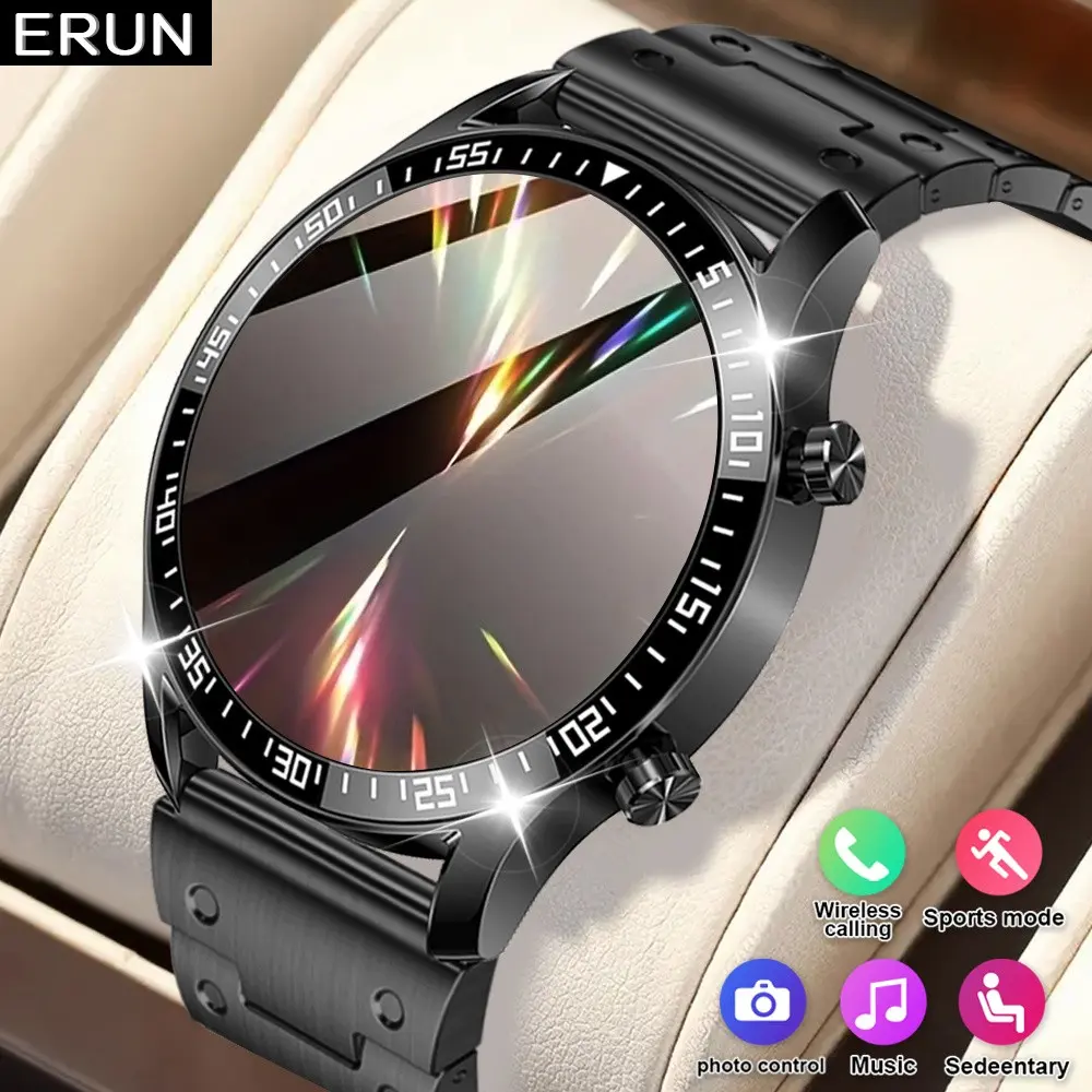 Erun 2026 Smartwatch for Men, Wireless Calling, Message Alerts, Multiple Sports Modes, Step Counter, Ideal Gift, Compatible with iPhone and Android