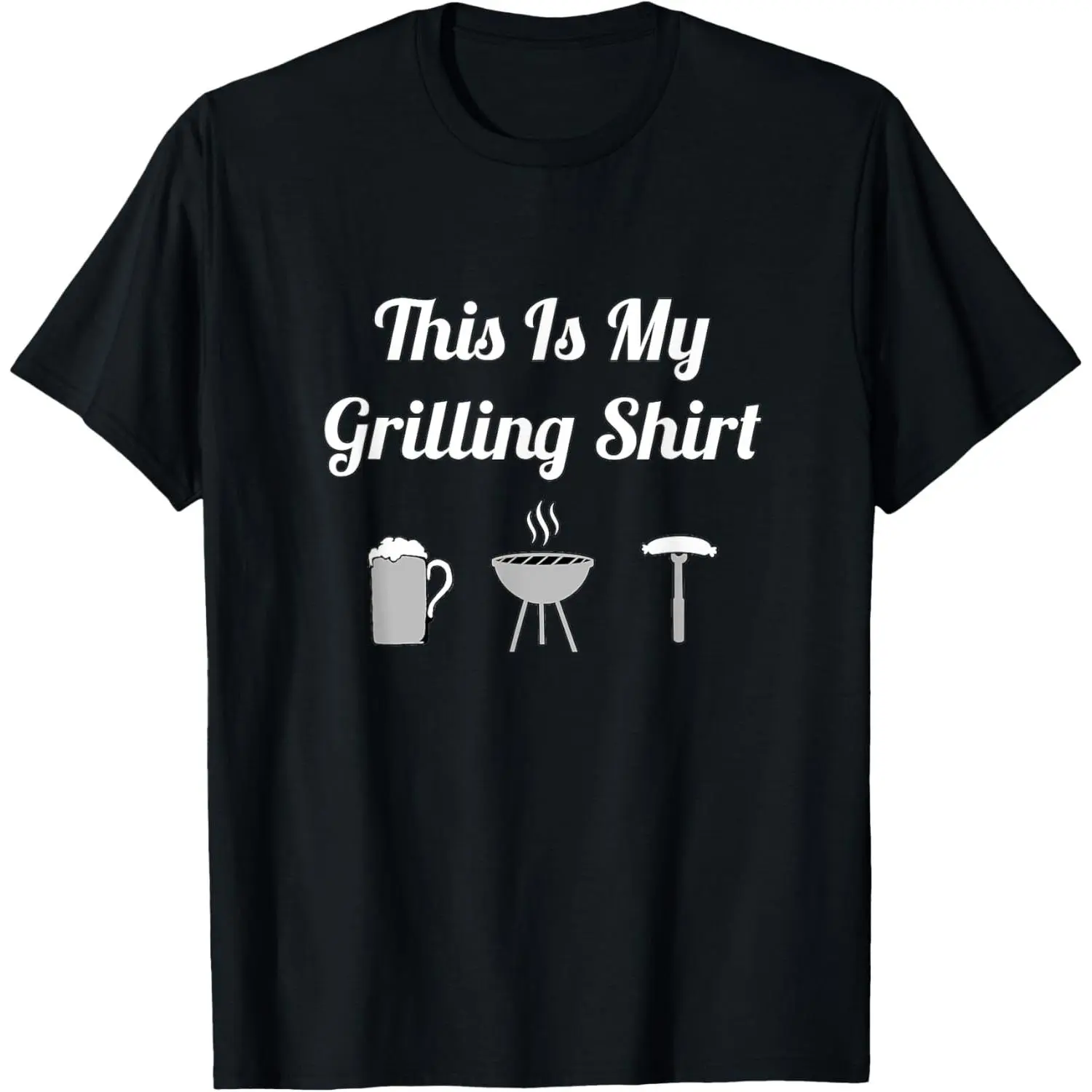 Unisex 100% Cotton Short Sleeve "This Is My BBQ Shirt" Funny BBQ Grill Graphic T-Shirt, Grill Master Dad Gift Tee, Father's Day Humor Shirt, Soft Comfortable Casual Wear