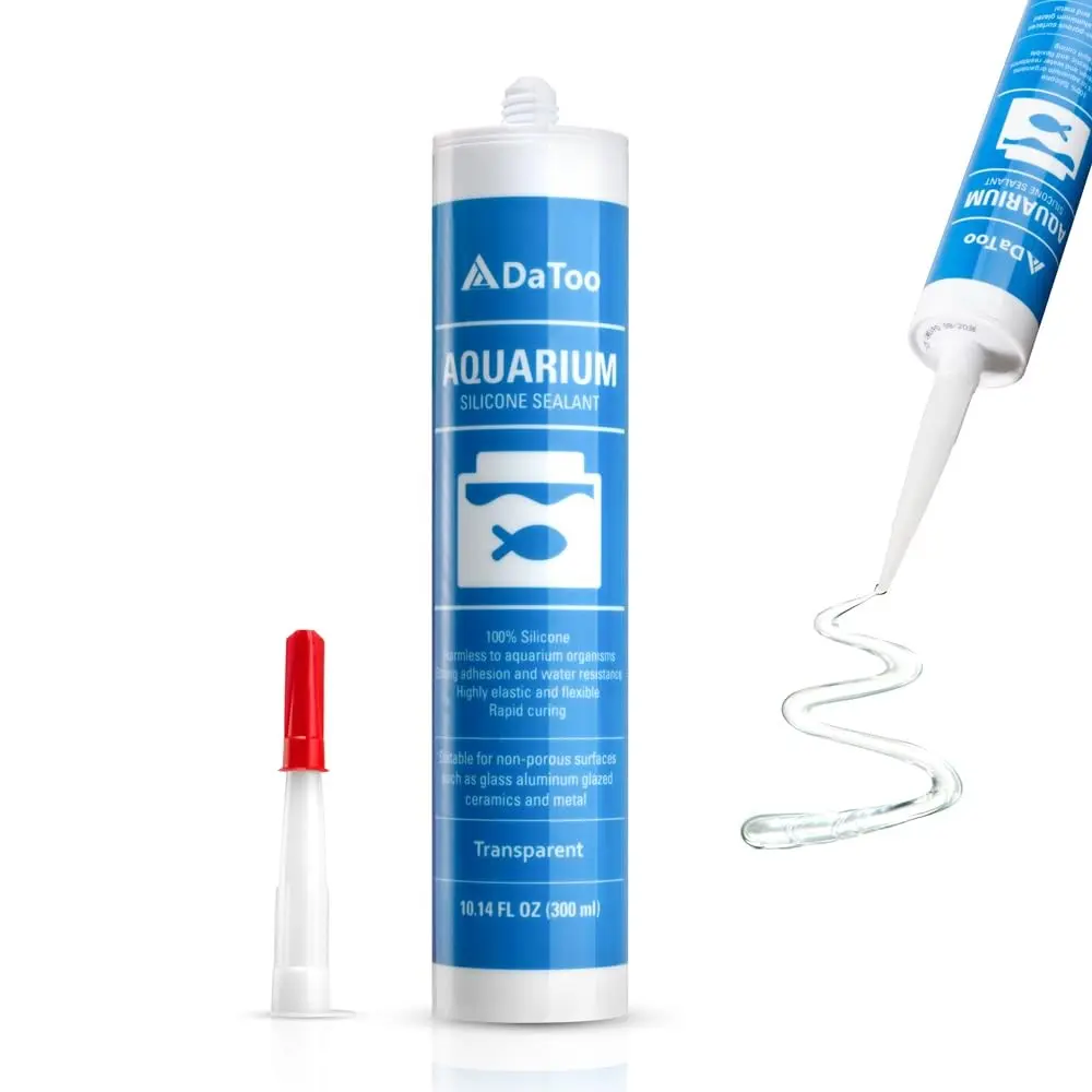 Aquarium Silicone Sealant Clear Type (10.14 Fl Oz) Strong Waterproof Fish Tank Silicone Sealant Safe for Fish Solvent Free 1 Pack