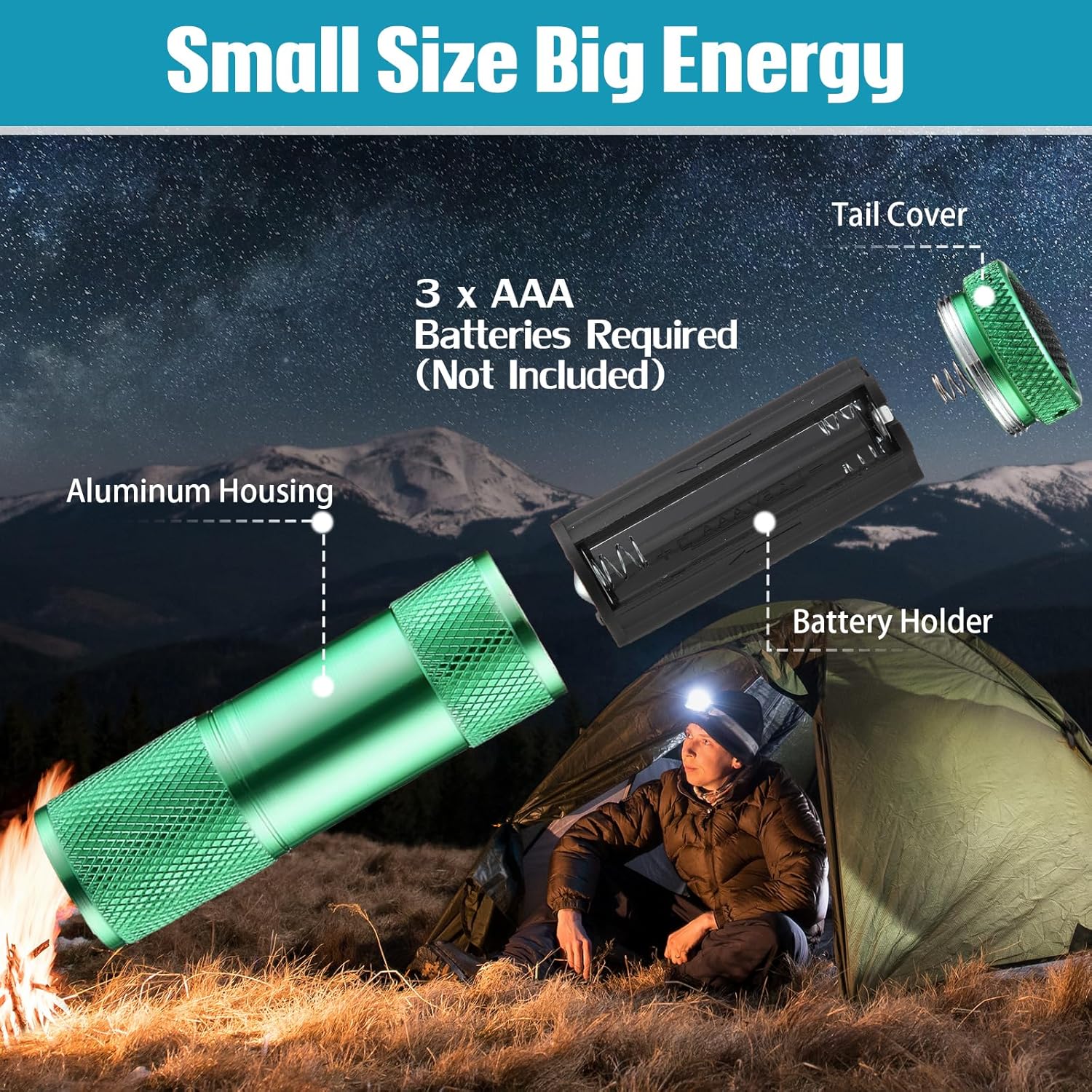 48 count Mini Flashlights Bulk, Bright Handheld Flash Light with ...