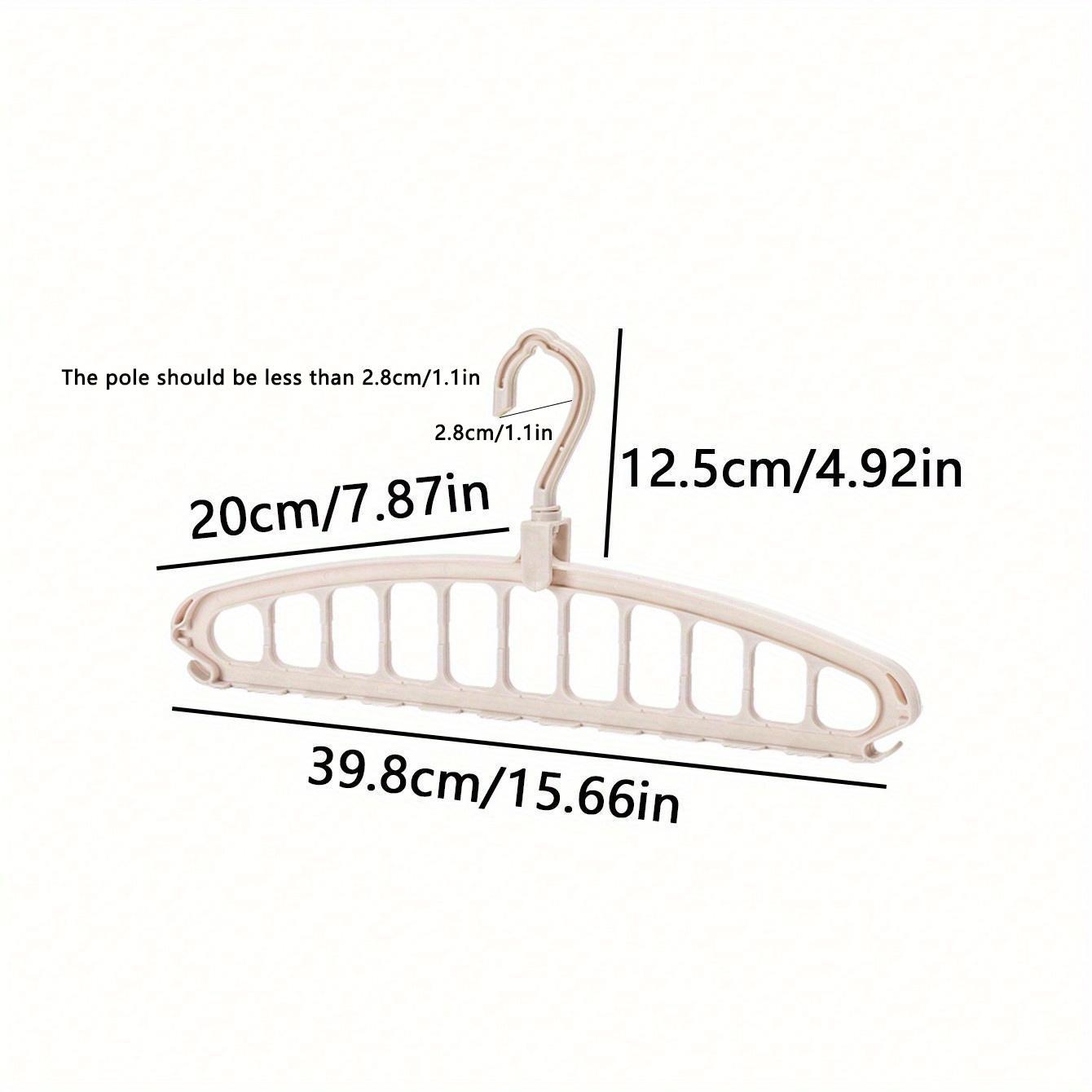 5 PCS Rotatable Folding Clothes Hanger, 1 Pack Space Saving Rotating Closet Organizer, Large Capacity Wardrobe Hanging Rack for Dorm, Bedroom Clothes Storage