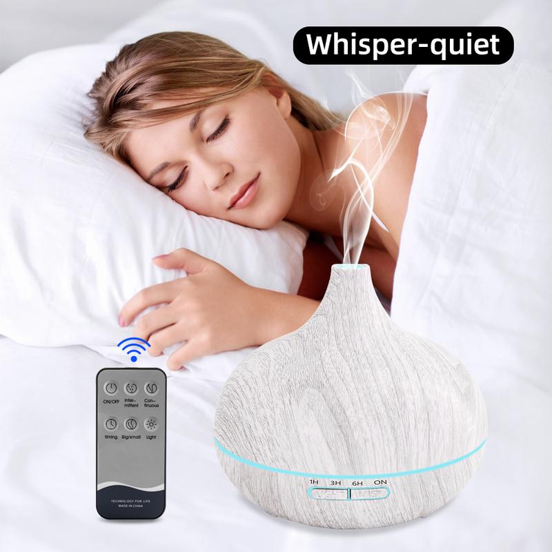 Wood Grain Aroma Diffuser Humidifier 550ml, Ultrasonic Waterless Fragrance Oil Diffuser with Remote, Essential Oil Aroma Diffuser for Home, Anxiety & Flower Humidifier, Air Purifier, Quiet, Auto Shut Off, 6 Oil Bottles Included d is ff use Wood Grain Aroma Diffuser Humidifier 550ml, Ultrasonic Waterless Fragrance Oil Diffuser with Remote, Essential Oil Aroma Diffuser for Home, Anxiety & Flower Humidifier, Air Purifier, Quiet, Auto Shut Off, 6 Oil Bottles Included d is ff use