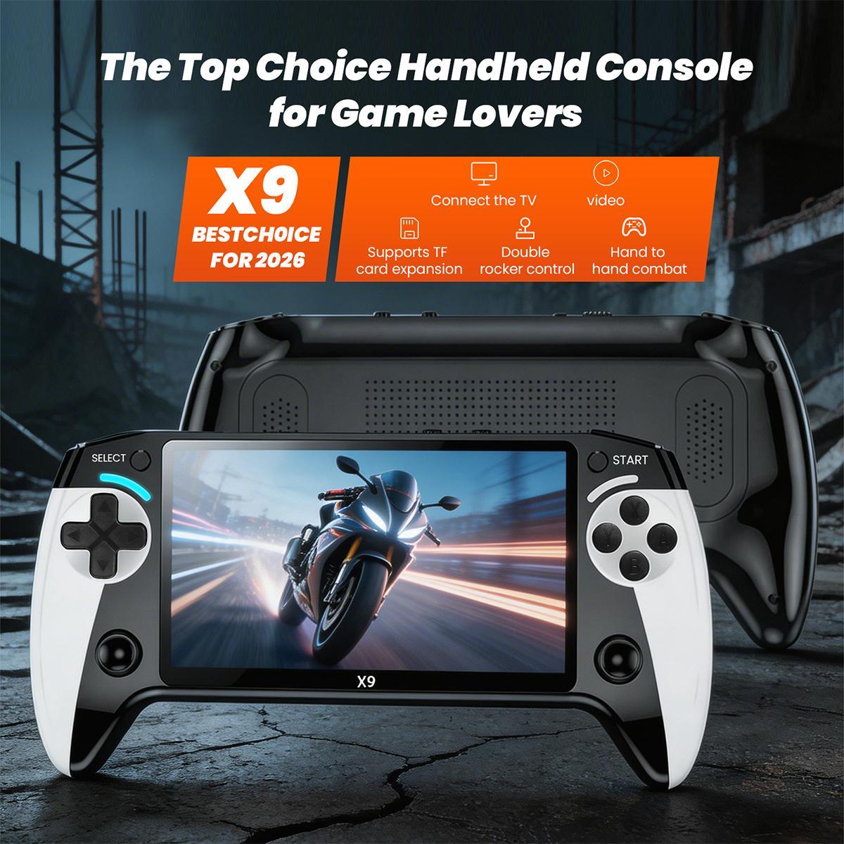 Portable Retro Game Console, 5.5-Inch Large Screen, 10 Emulator Support, Ultra HD Graphics Handheld Game Console, Ideal Gift for Birthdays, Fathers Day & Christmas, boys Box Compact game console retro game consoles gamer gifts