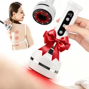 Electric Cupping Massager with Heat, 30-level Adjustable Red Light Heating Vacuum Suction Body Scraper Gua Sha Tool, Body Shaping Massage Relaxation Device, Rechargeable Gifts