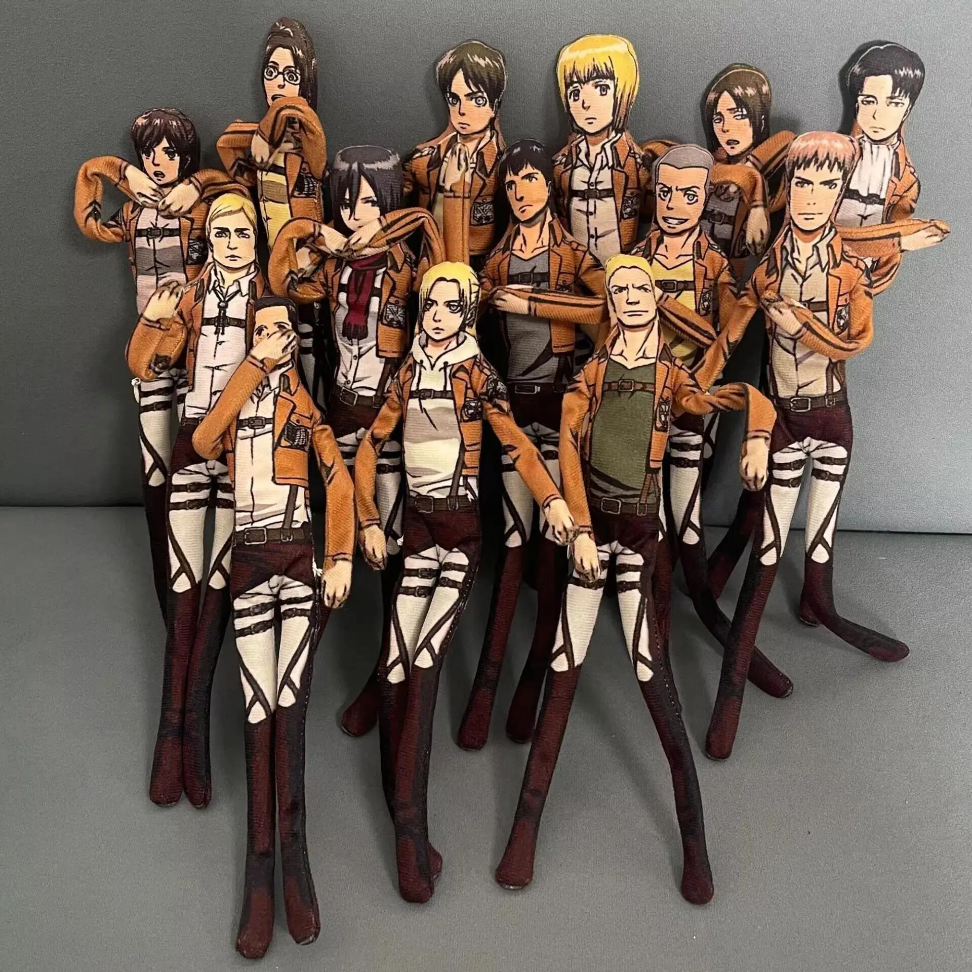 Anime Attack on Titan Rivaille Ackerman Eren Jaeger Cosplay Doll Plush Dolls Abstract Twistable Plushies Room Funny Accessories